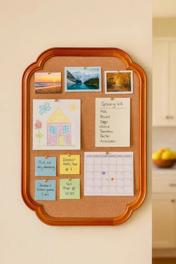 cork board wood frame 7