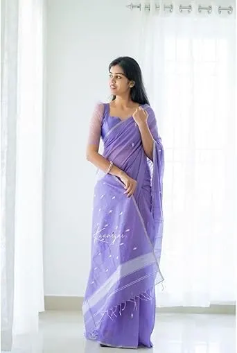 cotton linen saree 3