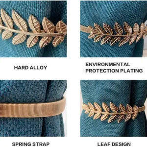 curtain tiebacks gold leaf 2