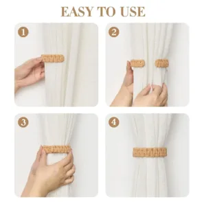 curtain tiebacks magnetic rope 5