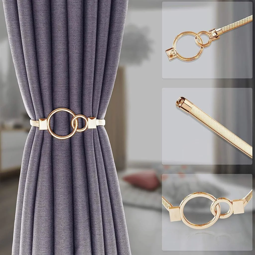 curtain tiebacks metal spring 2