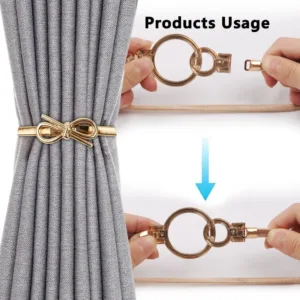 curtain tiebacks metal spring 3