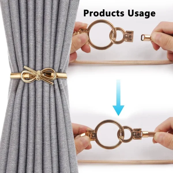 curtain tiebacks metal spring 3