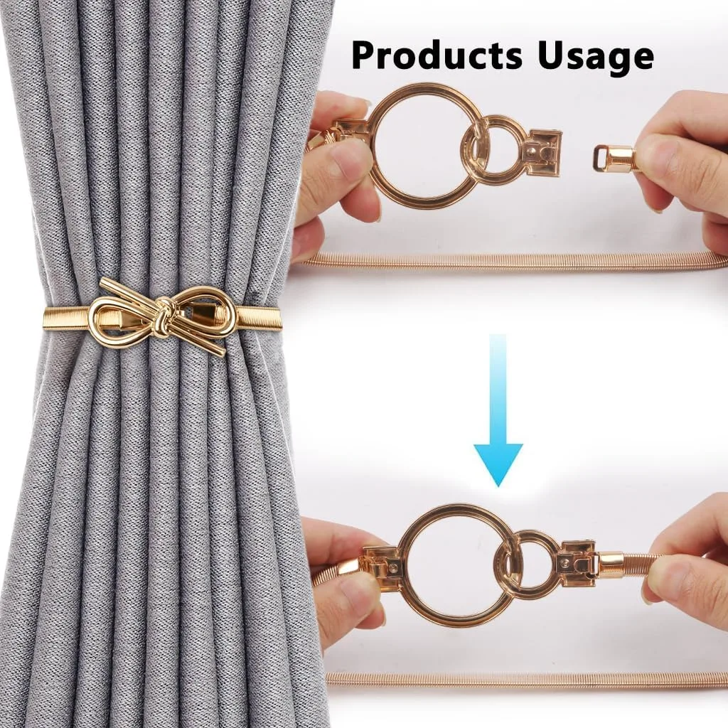 curtain tiebacks metal spring 3
