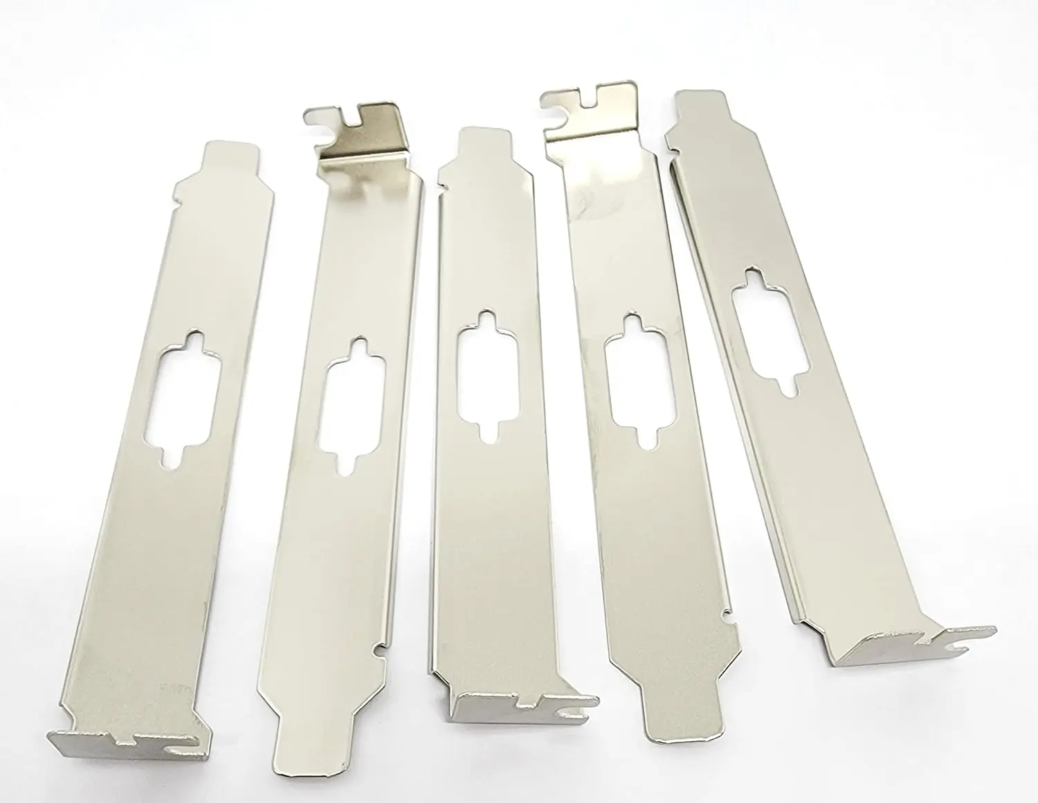 This is a ten pack of stainless steel L bracket expansion slot covers with a DB9 port, designed to keep the DB9 connector in place on the back of your computer.
