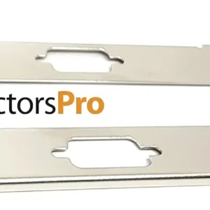 This is a ten pack of stainless steel L bracket expansion slot covers with a DB9 port, designed to keep the DB9 connector in place on the back of your computer.