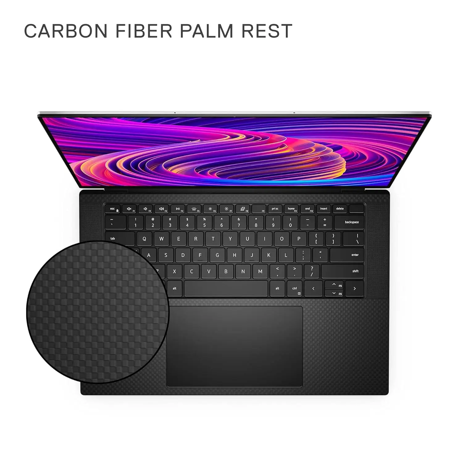 This renewed silver Dell XPS 15 9510 laptop features an 11th Gen Intel Core i7 processor, 16GB RAM, a 512GB SSD, NVIDIA GeForce RTX 3050Ti graphics, a backlit keyboard, fingerprint reader, a vivid 15.6" FHD+ display with Adobe RGB, Dolby Vision, and Eyesafe technology, and immersive Waves Nx audio.