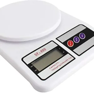 This is a professional splash-proof electronic kitchen scale with a 7 kg capacity, ideal for accurate weighing in the kitchen, mailroom, or workshop, even in high humidity.
