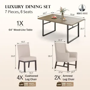 dining set outdoor indoor 6