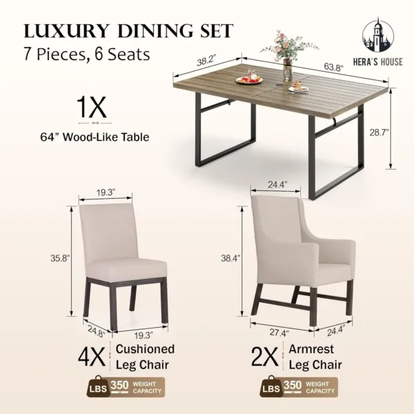 dining set outdoor indoor 6