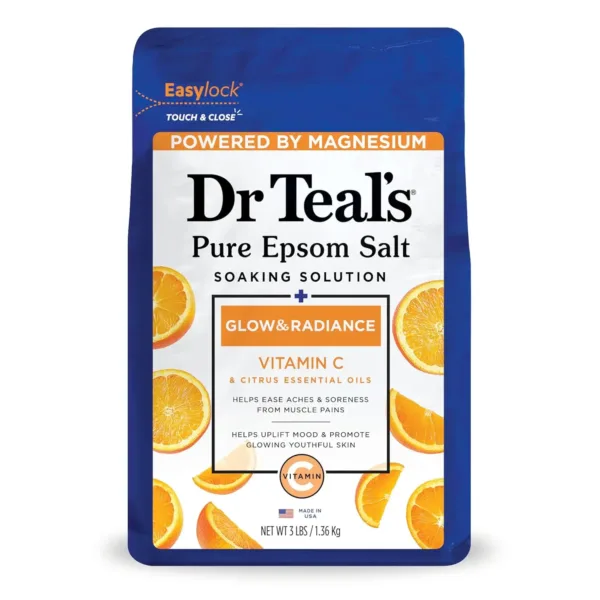 This is a bag of cruelty free Dr. Teal's Epsom bath salt, containing vitamin C and citrus essential oils.