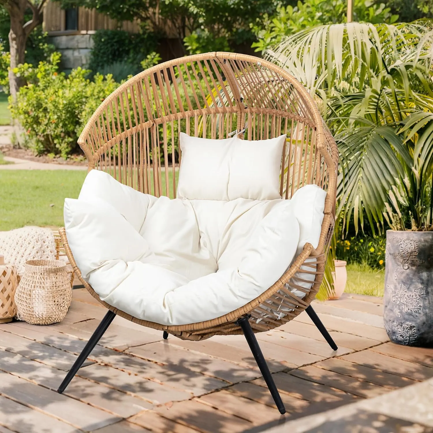 egg chair outdoor wicker 2