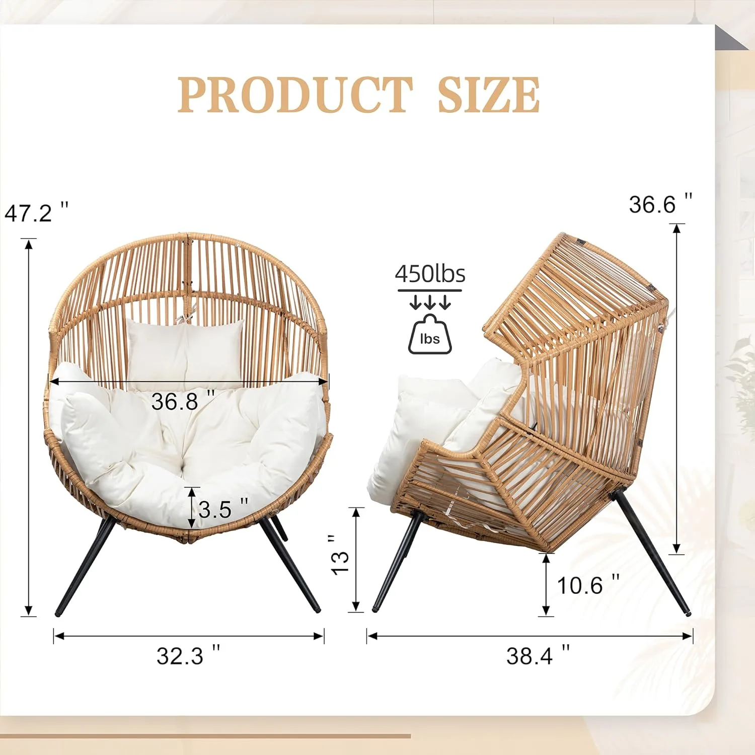 egg chair outdoor wicker 6