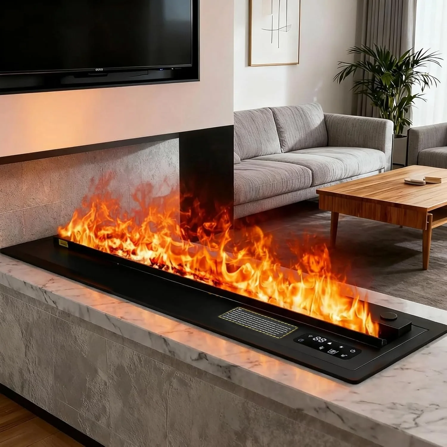 electric water vapor fireplace 1