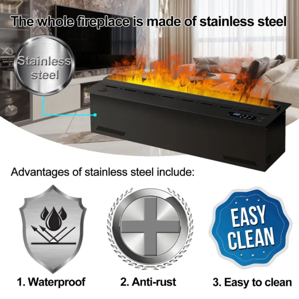 electric water vapor fireplace 2