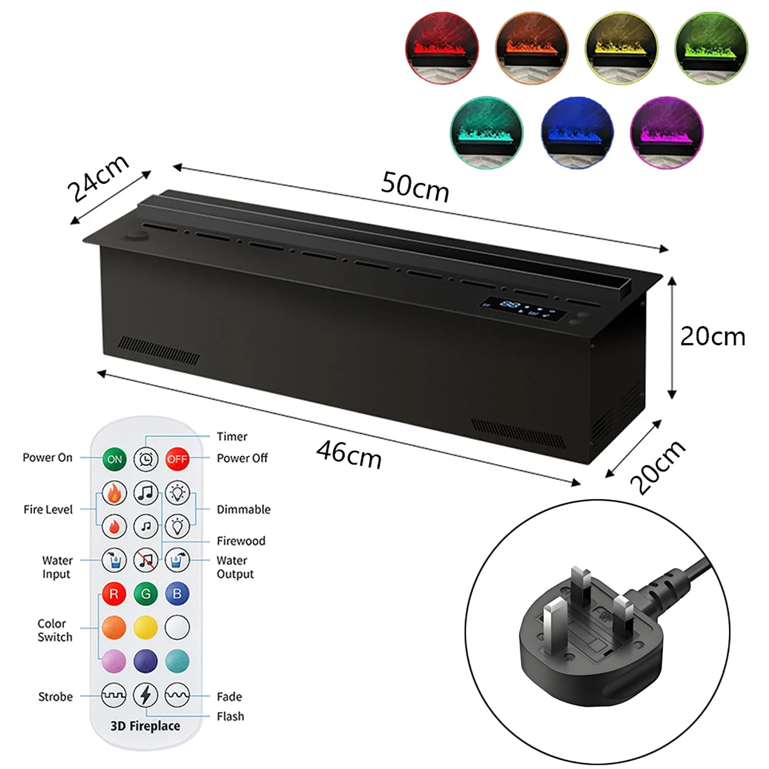 electric water vapor fireplace 5