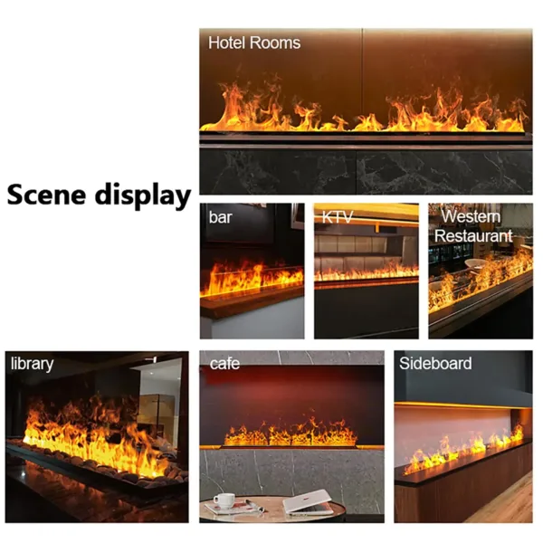 electric water vapor fireplace 6