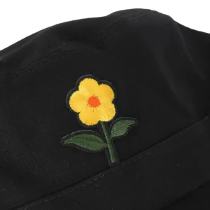A unisex embroidered bucket hat with a cute animal pattern, perfect for summer fashion and outdoor activities like fishing, hiking, and beach vacations.