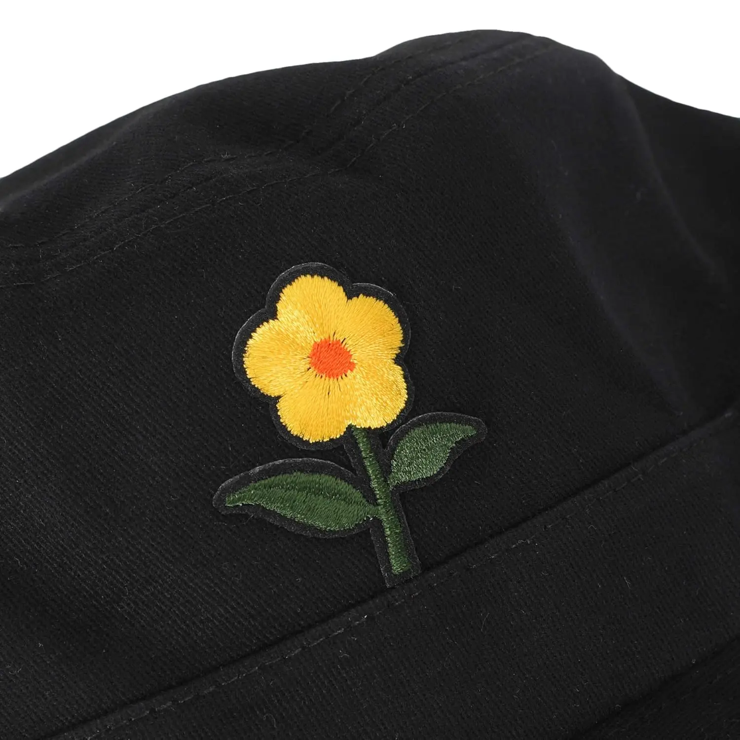 A unisex embroidered bucket hat with a cute animal pattern, perfect for summer fashion and outdoor activities like fishing, hiking, and beach vacations.
