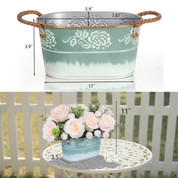 farmhouse rose centrepiece 5