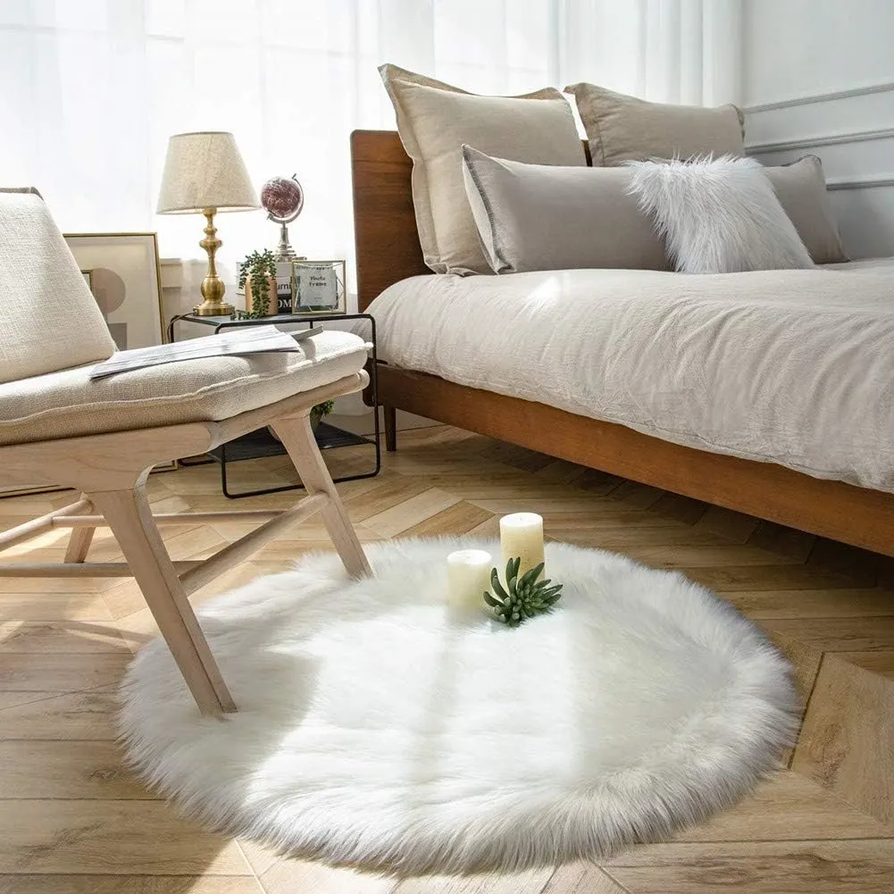faux fur rug round 2