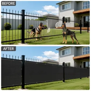 fence privacy screen black 2