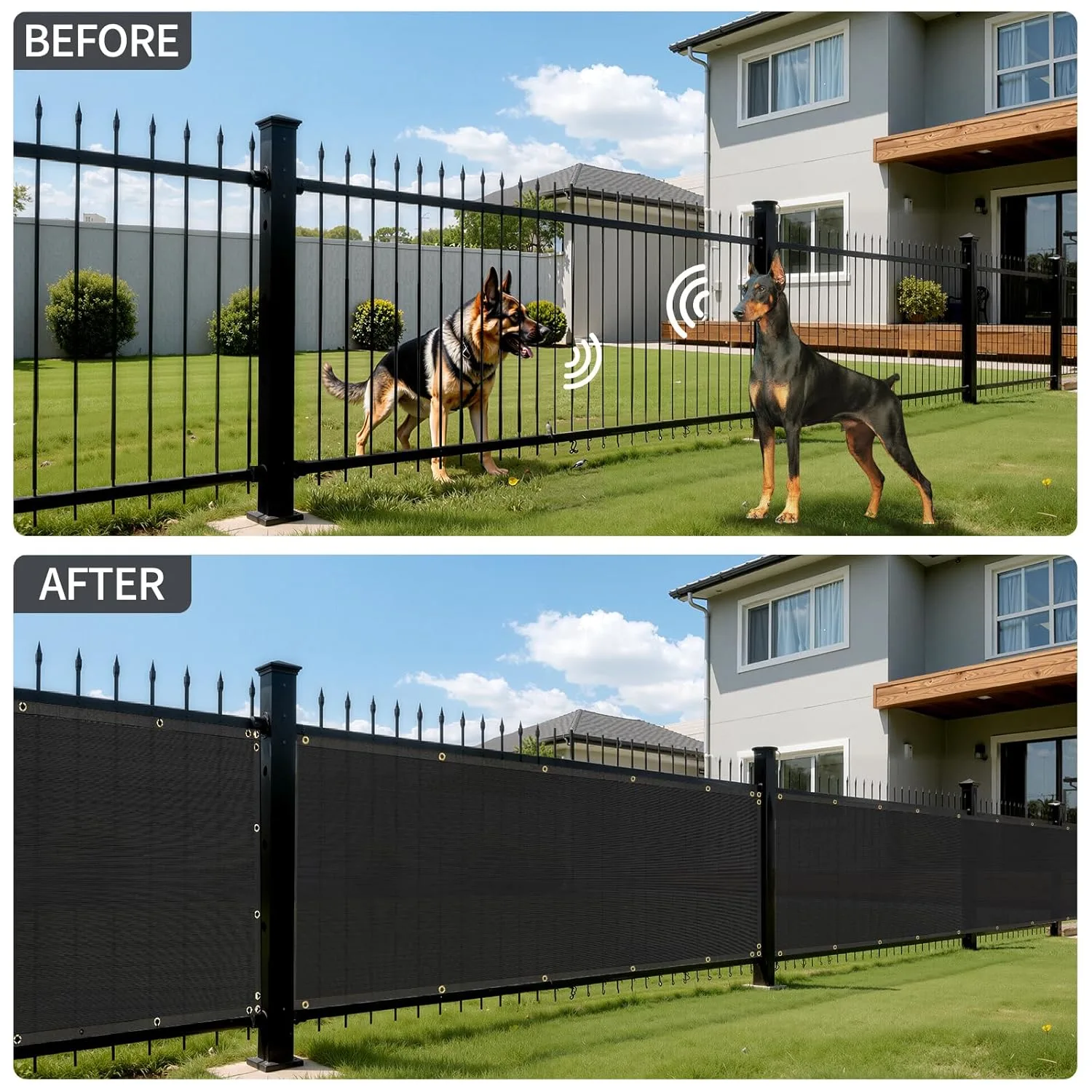 fence privacy screen black 2