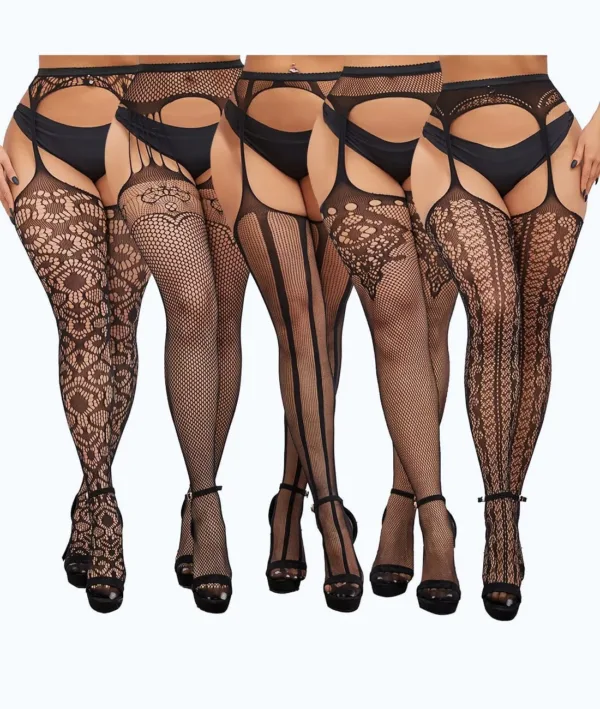 fishnet thigh high 1