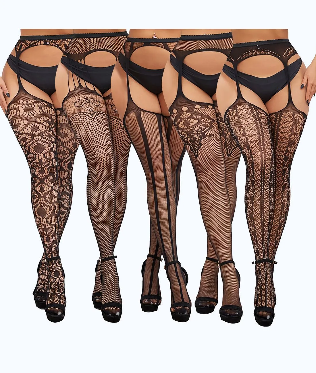 fishnet thigh high 1