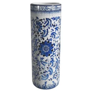 floral blue umbrella stand 1