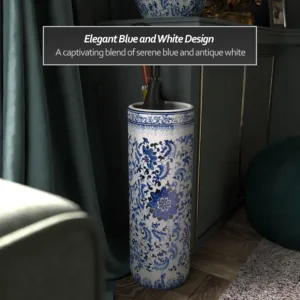floral blue umbrella stand 2