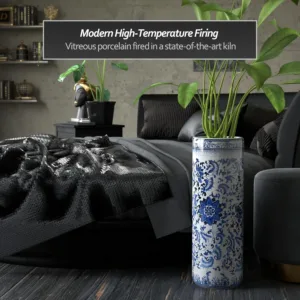 floral blue umbrella stand 3