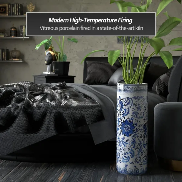 floral blue umbrella stand 3