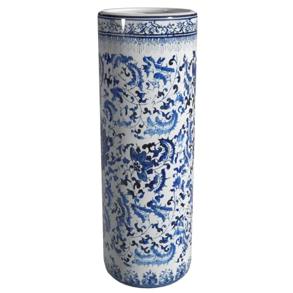 floral blue umbrella stand 6