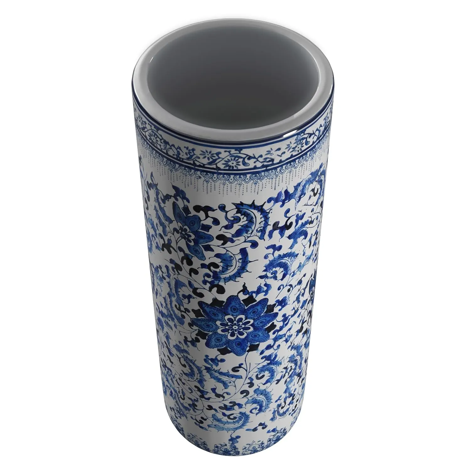 floral blue umbrella stand 7