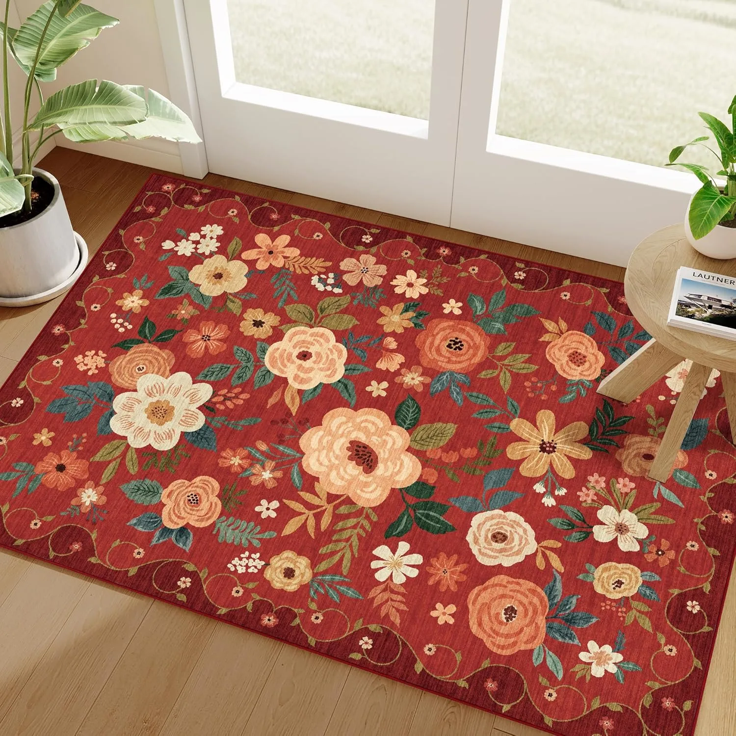floral rug entryway 1