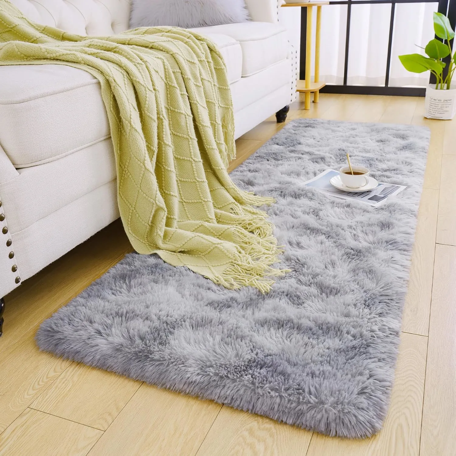 fluffy rug grey kids 4