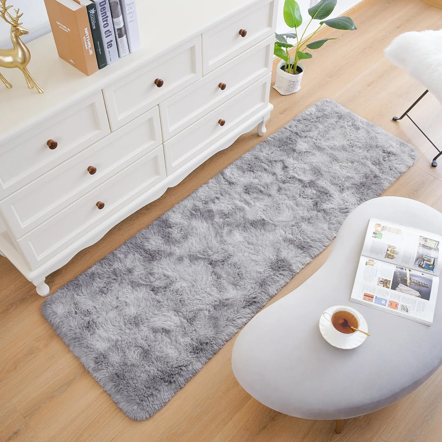 fluffy rug grey kids 6