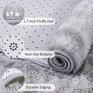 fluffy rug grey kids 7