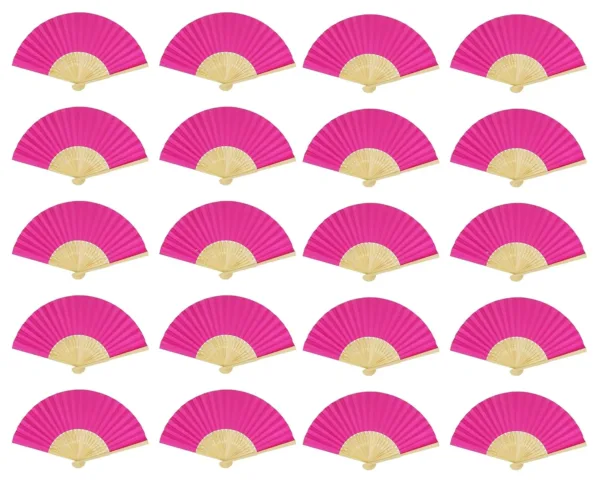 folding fans pink 1