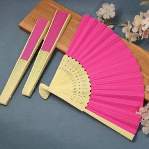 folding fans pink 5