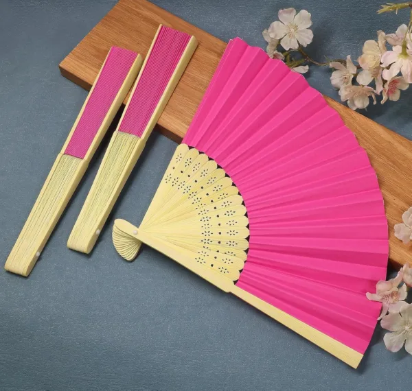 folding fans pink 5