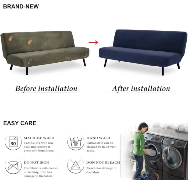 futon slipcover stretch sofa 4