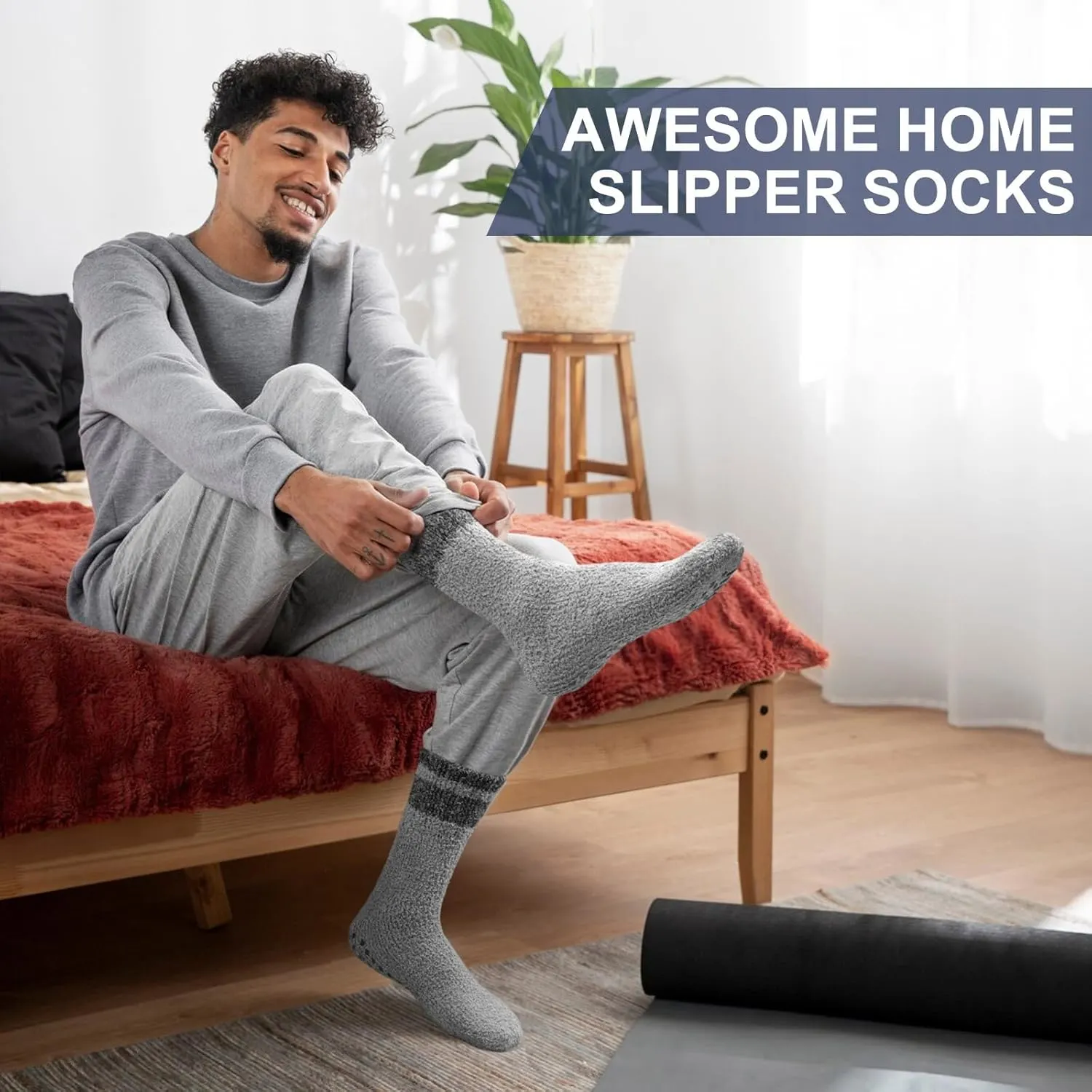 fuzzy socks men 6