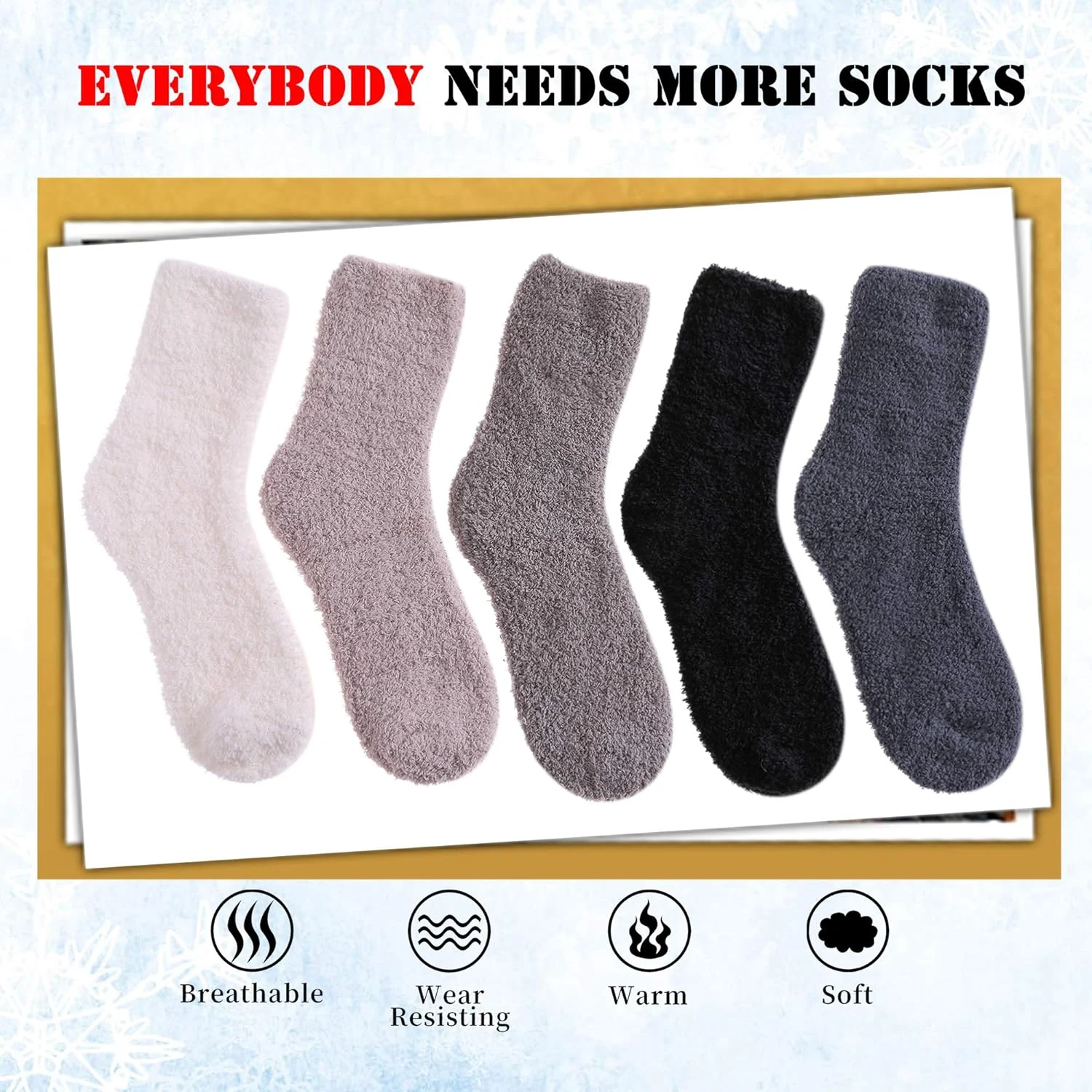 fuzzy socks women 6
