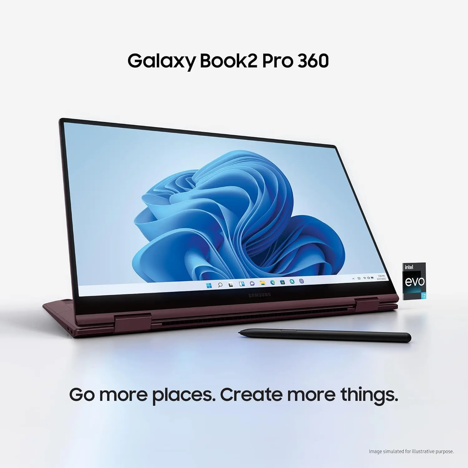 The Samsung Galaxy Book2 Pro 360 is a thin and light 2-in-1 laptop with an S Pen, Intel Evo i5 processor, 8 GB RAM, and 256 GB of storage in silver, perfect for productivity and creativity.