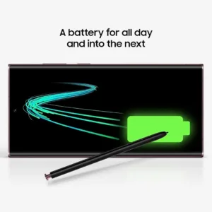The Samsung Galaxy S22 Ultra in Phantom Black boasts a stunning 8K camera, embedded S Pen, a bright display, and long battery life for all-day use.