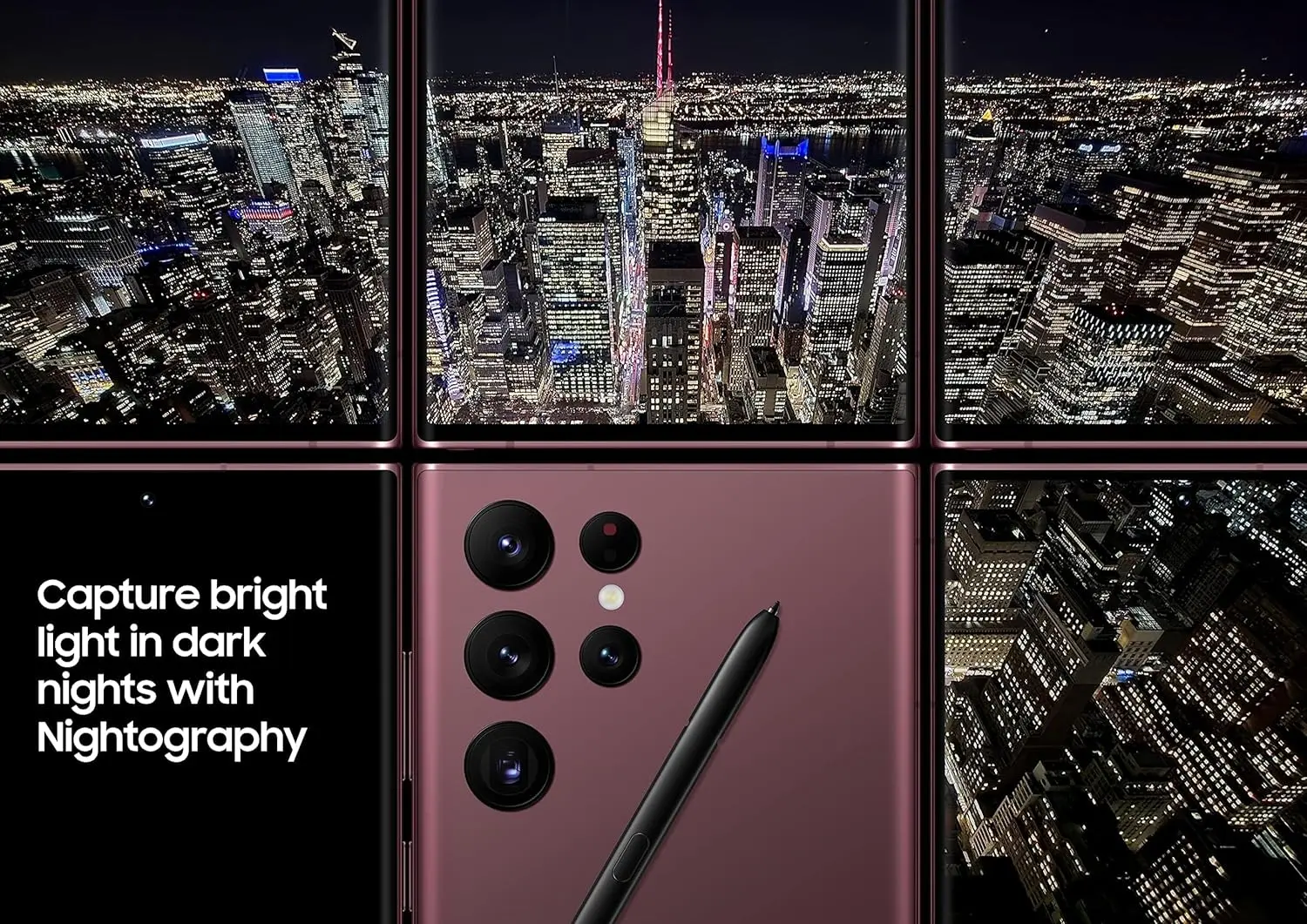 The Samsung Galaxy S22 Ultra in Phantom Black boasts a stunning 8K camera, embedded S Pen, a bright display, and long battery life for all-day use.