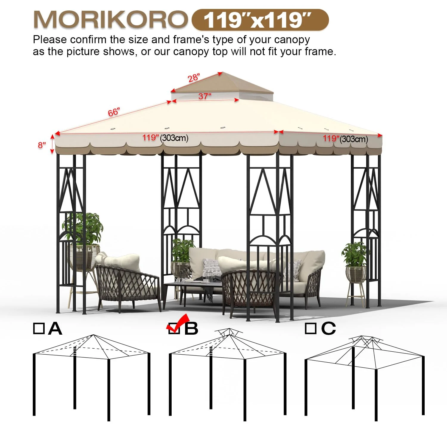 gazebo canopy replacement top 2