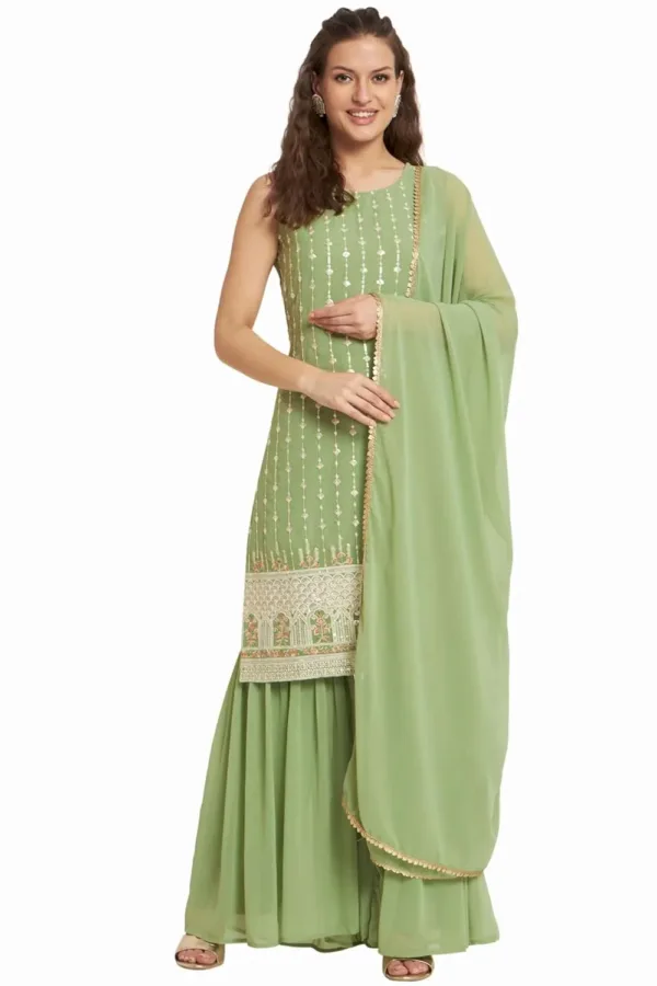 georgette kurta sharara 1